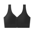 thumbnail image 3 of Feancey Zip Front Sports Bras for Women Wide Strap Casual Workout Yoga Bra Full Coverage Smoothing Underwire Bralettes Seamless Everyday Brassiere Black Free Size, 3 of 6