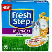 Fresh Step Multi-Cat Unscented Scoopable Cat Litter, 25-lb