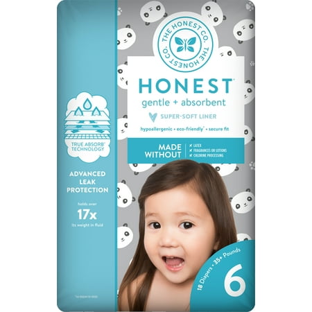 UPC: 0810425030922 | The Honest Company Diapers Pandas Size 6