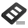 thumbnail image 3 of KAKOWELY 2pcs Switch Rocker Panel Marine Switch Panel Rocker Switch Panel Housing Holder (3 Gang),3.82X"X2.64"X0.08", 3 of 5