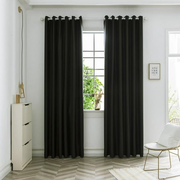 Black Bedroom Blackout Curtain Panel, Black Curtains For Bedroom