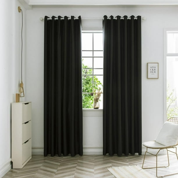 Black Bedroom Blackout Curtain Panel Darkening Window Decoration Ds For Living Room Kitchen Com Black Bedroom Blackout Curtain Panel, Black Curtains For Bedroom