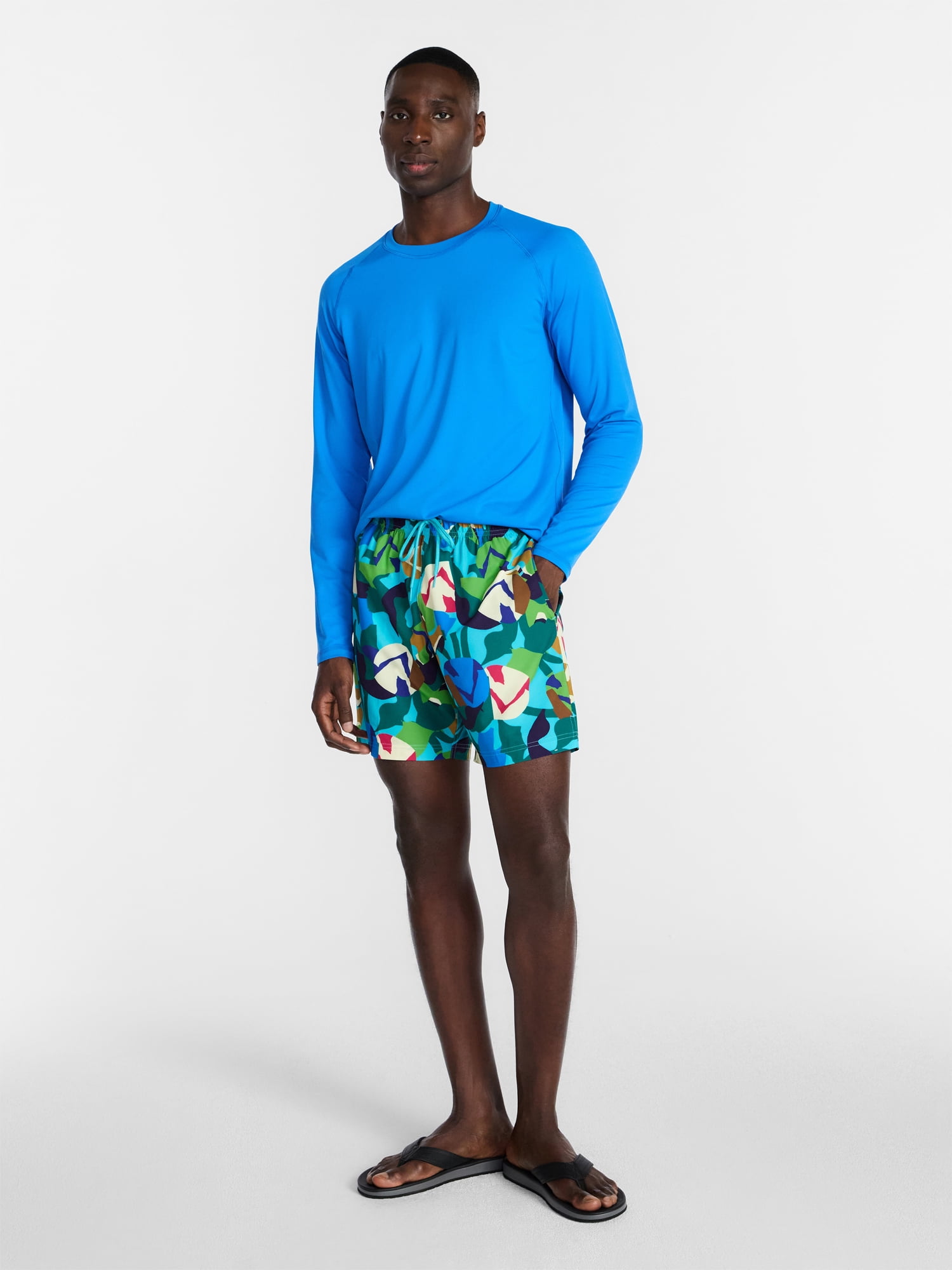 George Men's and Big Men's Novelty Swim Trunks with UPF 50+, 7" Inseam, Sizes S-3XL