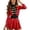 Red, variant on Sparkling Carnival Long Sleeve Jumpsuit with Fringe Elegant Courtly Masquerade Gown for Festive Party Wear,Blue,XL