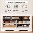 thumbnail image 6 of Homall 7 Drawer Dresser for Bedroom, Wood Double Chest of Drawers with Metal Handles, Wide Storage Cabinet Organizer for Living Room, White, 6 of 9