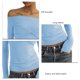 thumbnail image 4 of Blusa con hombros descubiertos, manga larga, blusa con hombros descubiertos, blusa de malla con hombros descubiertos, manga larga, artesanía excepcional, 4 of 5