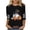 Black [Halloween Shirts for Women Clearance] IDOLI6072917, variant on IDOCLOTHES Halloween Oversized Tshirts for Women Cute Ghost Pumpkin Printed 3/4 Length Sleeve Womens Tops Dressy Casual Graphic Tees T Shirts Women's Fall Fashion Clothing Green, S