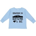 thumbnail image 3 of Inktastic Seattle Washington Someone Loves Me Skyline Boys or Girls Long Sleeve Toddler T-Shirt, 3 of 5