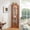 Dark Oak + MDF + glass, variant on Lighted Corner Curio Cabinet, Glass Display Case with Adjustable Shelves, Mirrored Back, Anti-Toppling Device, for Living Room, Antiques, Wine and Collectibles,Cherry
