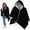 Black, variant on Heated Poncho, Portable Electric Heating Wrap Shawl for Warmth and Comfort
