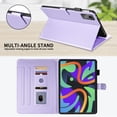thumbnail image 4 of for Lenovo Idea Tab 11 inch 2025 (TB-336ZU/TB-336FU) Case, Rhombus Pattern Multiple Viewing Angles Stand Slim Folio Cover (Purple), 4 of 6