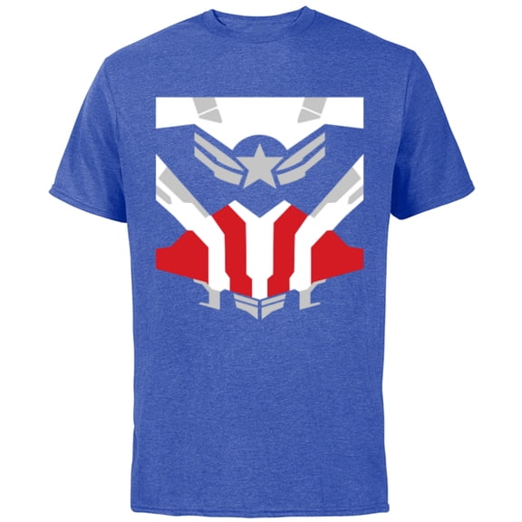 Marvel Falcon Captain America Uniform - Short Sleeve Cotton T-Shirt for Adults - Customized-Royal Heather