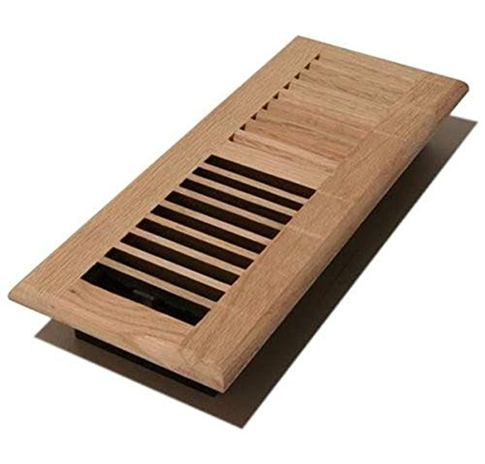 Unfinished Bamboo Decor Grates WLBA410-U 4-Inch by 10-Inch Wood Louver Floor Register