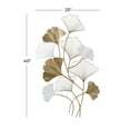 thumbnail image 4 of DecMode Elegant and Luxuriou Gold Glam Leaf Metal Wall Décor, 25"W x 40"H, 4 of 13