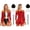 Red, variant on Rswnyirn Women Magician Shows Outfits Shiny Long Sleeve Sequins Tassel Bodysuit with Accessories Black S