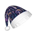 thumbnail image 2 of Haiem Floral Hippie Mushrooms Pattern Santa Hat Confortable Velvet Christmas Hat for Christmas Party Favors Fit for Adults Men Women, 2 of 6