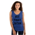 thumbnail image 3 of Not Today Satan Funny Christian Plus Size Graphic Tank Top Brisco Brands 3X, 3 of 5