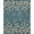 thumbnail image 2 of Nourison Tranquil Contemporary Floral Turquoise 8' x 10' Area Rug, (8' x 10'), 2 of 8