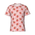 thumbnail image 4 of Vsdgher Strawberry Print Men's Dry Fit Mesh Athletic Shirts Moisture Wicking Tennis T-Shirt Tops, 4 of 9