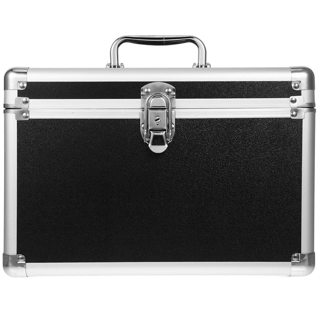 Stylish Metal Makeup Travel Case with Secure Buckle 1 Set Cosmetics Organizer Box