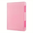 thumbnail image 1 of 1 Pce Boîte de Fichiers Portable Multi-Couches, Boîte de Fichiers Transparente Portable, Boîte de Fichiers en Plastique PP A4, Boîte de Rangement de Contrat Étanche Rose-1 Pce, 1 of 6