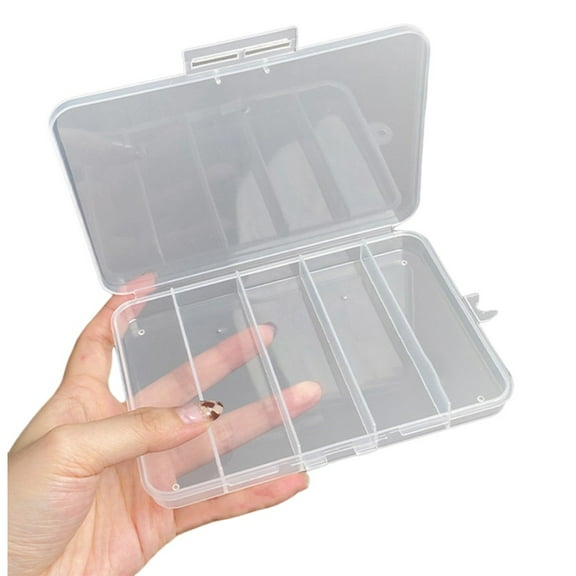 Clear Plastic Storage Box with Multiple Compartments for Small Items,Jewelry,Accessories Organizer,Portable Container for Home,Office,Travel