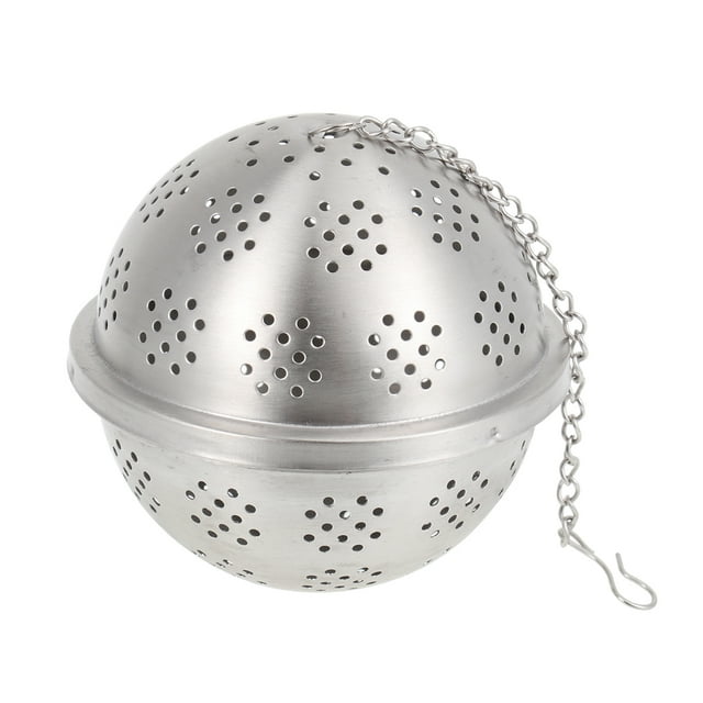 Boule d'Épices en Acier Inoxydable Infuseur d'Herbes Infuseur de Thé Passoire à Thé pour Feuilles en Vrac Filtre L