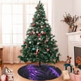 thumbnail image 7 of Yiaed Purple Plant White Tiger Print Christmas Tree Skirt , Tree SkirtsTree Mat for Christmas Winter Holiday Indoor Decorations-30", 7 of 7