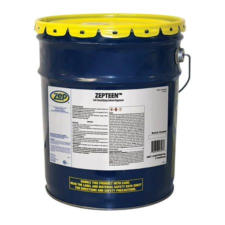 

Zep Zepteen Self-Emulsifying Solvent Degreaser - 5 Gallon Pail - 43235 - Rapidly penetrates and dissolves the heaviest deposit of grease grime oil dirt tar and fuel oil residues