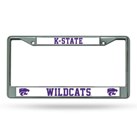 Kansas Sate Wildcats NCAA Chrome Metal License Plate Frame