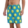 thumbnail image 2 of Honeii Ball Tennis Print Men's Casual Shorts with Drawstring,Swim Trunks Quick Dry Beach Shorts-Large, 2 of 6