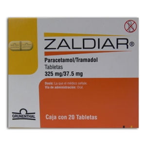 Zaldiar 37.5/325 mg tabletas 20 pzas