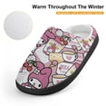 thumbnail image 4 of Kids Slippers Kuromi And My Melody House Slippers Warm Soft Plush Slipper Anti-Slip Winter Fluffy House Shoes for Boys Girls, 4 of 7