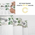 thumbnail image 5 of Eucalyptus Flowers No Hook Shower Curtain Waterproof,Bathroom Curtains with Snap in Liners and See Through Top Window,Blue Floral Green Vintage Wood Grain Hotel Bathtub Curtains Shower 72"Wx84"L, 5 of 8