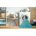 thumbnail image 2 of Ahgly Tapis Rond Lavable en Machine Intérieur Transitionnel Turquoise Bleu Vif, 7 Pieds Rond, 2 of 7