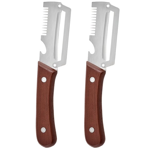 2Pcs Stainless Steel Vegetable Peeler with Bottle Opener, Ergonomic Handle for Potato Carrot