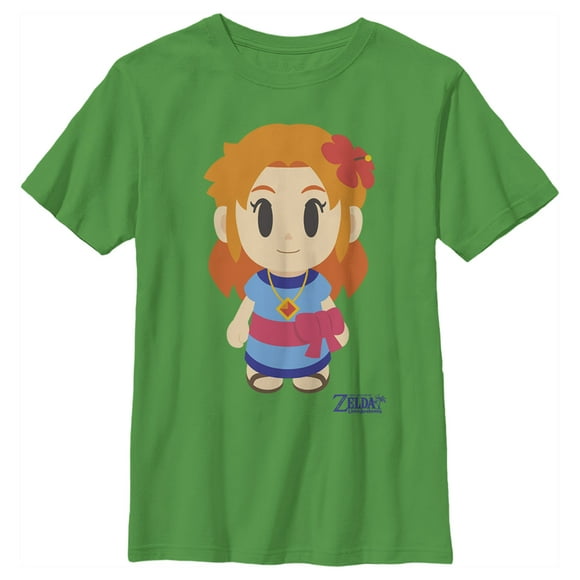 Boy's Nintendo Legend of Zelda Link's Awakening Marin Avatar  T-Shirt - Kelly Green - Large