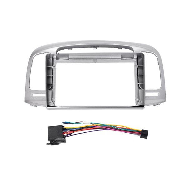 Marco para tablero de instrumentos de automóvil de 9 pulgadas y 2 Din, panel adaptador de DVD para tablero, reproductor de MP5 con cable para Accent 2006-2011