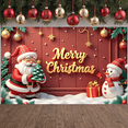 thumbnail image 2 of Festive Design Merry Christmas New Year Background Decor Snowman Holiday Banner for Celebration Indoor Decoration Party, 2 of 9