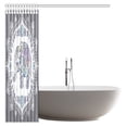 thumbnail image 2 of MYPOP Bohemian Elephant Shower Curtain, Indian Lotus Cute Ethnic Elephant Polyester Fabric Bathroom Set with Hooks, 66 X 72 Inches, 2 of 2