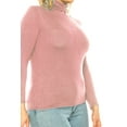 thumbnail image 5 of Women's Plus Size Casual Fitted Long Sleeve Solid Turtleneck Sweater Tops, 5 of 6