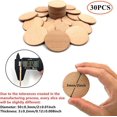 thumbnail image 2 of Rodajas de madera de haya natural de 2.0 in, 30 piezas de monedas de madera maciza de 5 cm sin terminar, fichas redondas para proyectos de manualidades, manualidades, adornos, 2 of 5