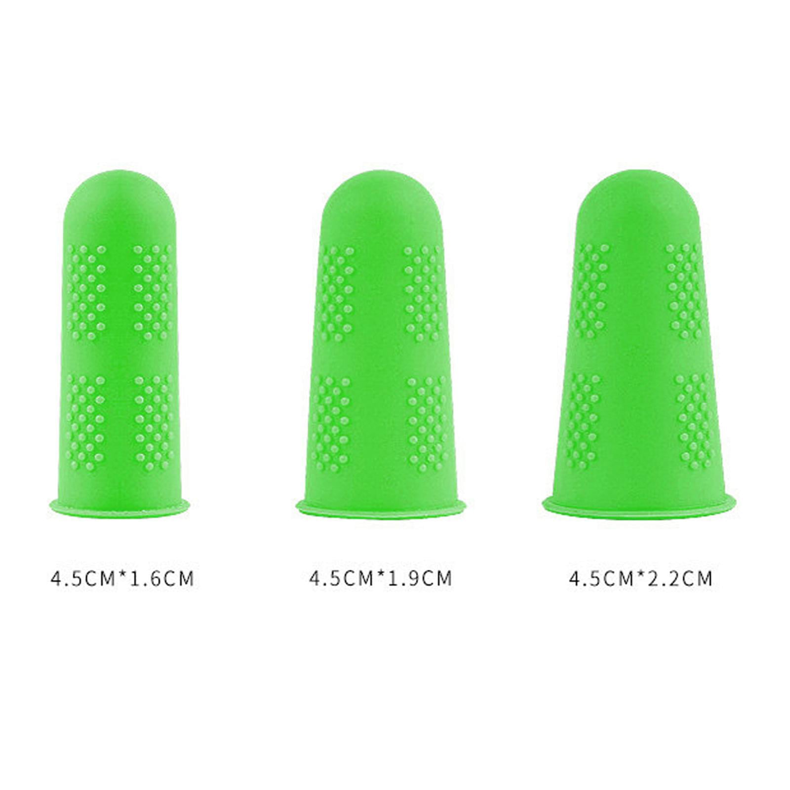RUBBER THIMBLE Finger Protector GREEN Small 016mm COUNT PAPER Thimblette  BySMCO