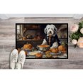 thumbnail image 2 of Carolines Treasures DAC1798MAT 18 x 27 in. Unisex Old English Sheepdog Fall Kitchen Pumpkins Doormat, 2 of 5