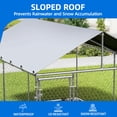 thumbnail image 6 of Dextrus 7.5'x7.5' Outdoor Dog Kennel with Metal Dog Gate, Outdoor Dog Enclosure with Roof, Heavy Duty Dog Kennel for Outdoor Backyard Farm, 6 of 10