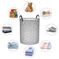 thumbnail image 3 of Lsque Silver Mosaic pattern Laundry Hamper Basket, Tall Woven Rope Hamper Basket for Clothes, Lightweight Storage Basket, Collapsible Waterproof-Medium, 3 of 8
