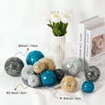 thumbnail image 5 of Uxcell Decorative Ball for Bowls, 2.4 Inch Mosaic Glass Decorative Bowl Fillers Turquoise, 5 of 7