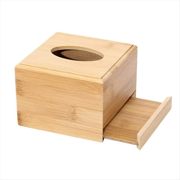 Rollo de Caja de PañUelos Cuadrada de Madera, Soporte para Papel Tisú, Caja para PañUelos de Granja, Soporte para PañUelos de BañO, Soporte para Toallas de Papel de Madera