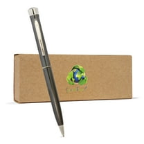 Garland Recycled Metal Twist Pen- Made in USA- Eco-Friendly Pen for Executive Desk Gifts, Professional, Post-Consumer Recycled Metal With Recycled Gift Box, Refillable- Chrome