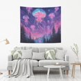 thumbnail image 2 of Yayeee Tapestry Wall Hanging for Bedroom 60" x 40" Living Room Home Wall Art Decor, Neon Jellyfish, 2 of 7